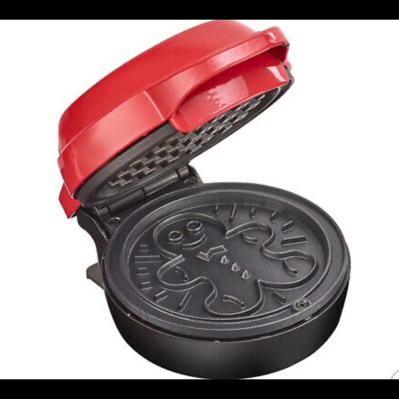 Bella Mini Waffle Maker, Gingerbread Red - Picture 2 of 5